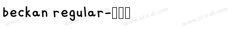 beckan regular字体转换